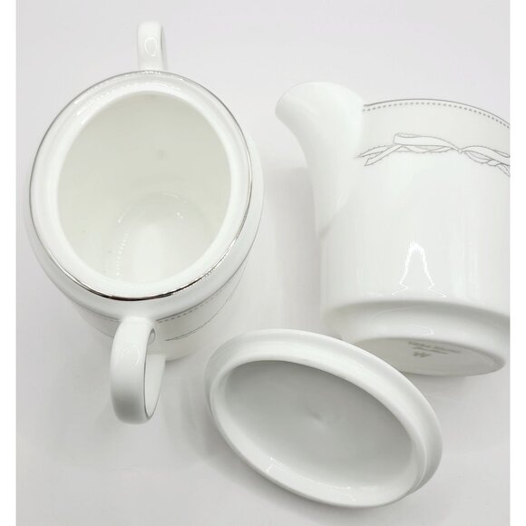 Vera Wang Fine Bone China by Wedgwood LOVE KNOTS Creamer & Sugar Bowl Brand New - Picture 15 of 15
